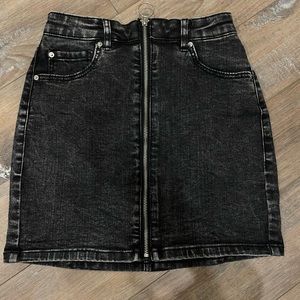 garage jean skirt black